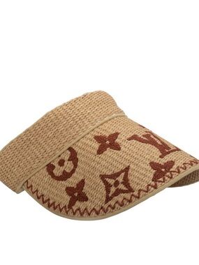 Louis Vuitton Monogram Embroidered Raffia Visor
